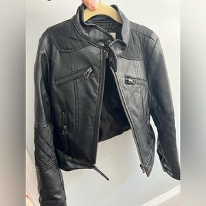 Kids faux leather motorcycle jacket